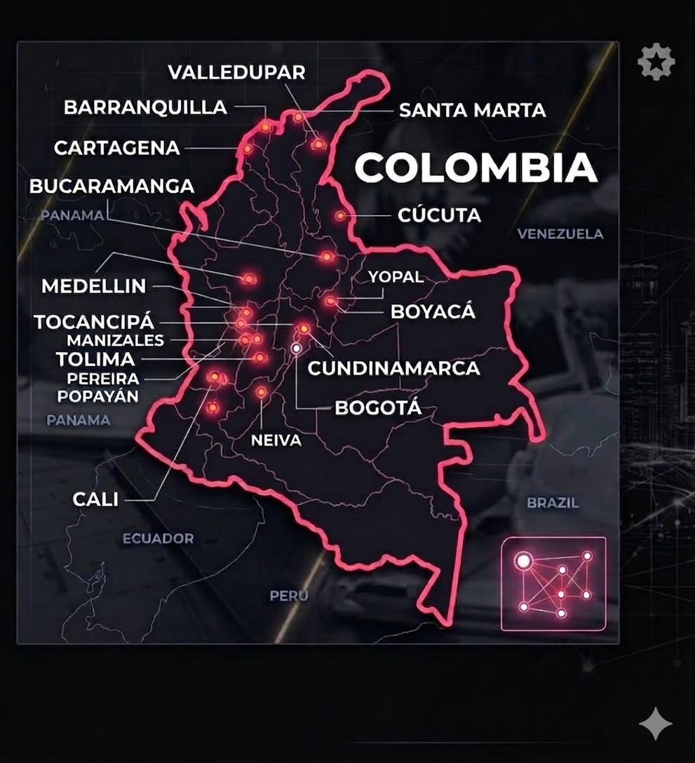 Mapa de Cobertura Colombia